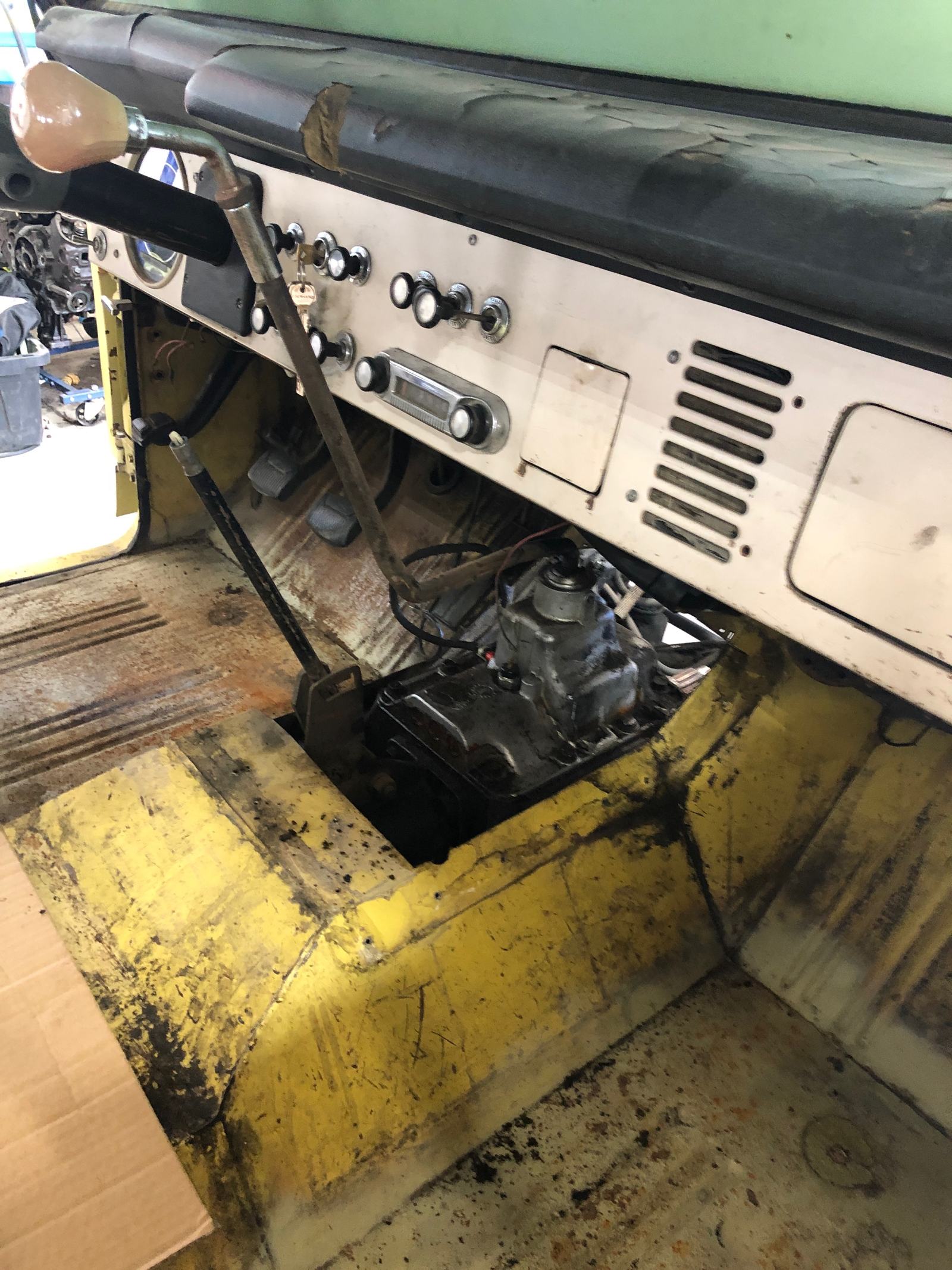 Interior and dashboard stripped during teardown